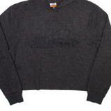 ELLESSE Cropped Womens Grey Hoodie UK 12