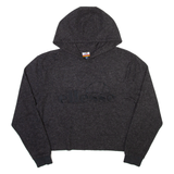 ELLESSE Cropped Womens Grey Hoodie UK 12