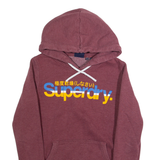 SUPERDRY Womens Maroon Hoodie UK 8