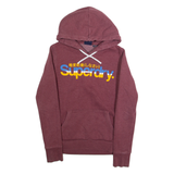 SUPERDRY Womens Maroon Hoodie UK 8