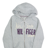 HILFIGER DENIM Womens Grey Hoodie Full Zip S