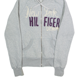 HILFIGER DENIM Womens Grey Hoodie Full Zip S