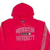 JANSPORT Northeastern University Mens Red Hoodie Full Zip USA XL