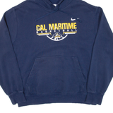 NIKE Cal Maritime Basketball Mens Blue Hoodie USA L