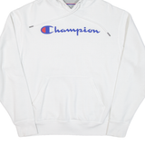 CHAMPION Mens White Hoodie M