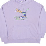 PUMA Cropped Womens Purple Hoodie L