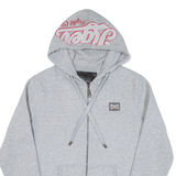 PHILIPP PLEIN Mens Grey Hoodie Full Zip M