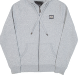 PHILIPP PLEIN Mens Grey Hoodie Full Zip M