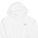 ADIDAS Cropped Womens White Hoodie UK 8