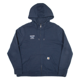 CARHARTT Relaxed Fit Womens Blue Hoodie Full Zip USA 2XL
