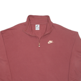 NIKE Oversized Womens Sweatshirt Maroon 1/4 Zip M