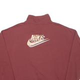 NIKE Oversized Womens Sweatshirt Maroon 1/4 Zip M