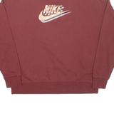 NIKE Oversized Womens Sweatshirt Maroon 1/4 Zip M