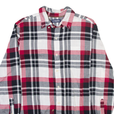 CHAPS Mens Flannel Shirt Grey Plaid Long Sleeve M