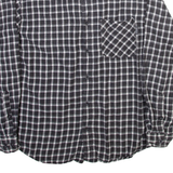 WOOLRICH Mens Shirt Grey Check Long Sleeve L