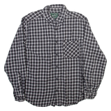 WOOLRICH Mens Shirt Grey Check Long Sleeve L