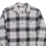 LEVI'S Mens Shirt Grey Check Long Sleeve M