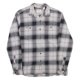 LEVI'S Mens Shirt Grey Check Long Sleeve M