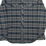 NIKE Mens Shirt Grey Wool Check Long Sleeve M