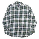 CHAPS Mens Shirt Green Check Long Sleeve L
