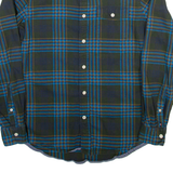TOMMY HILFIGER Mens Shirt Green Plaid Long Sleeve S