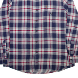 CHAPS Mens Shirt Blue Plaid Long Sleeve L