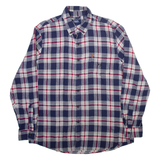 CHAPS Mens Shirt Blue Plaid Long Sleeve L