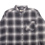 WOOLRICH Mens Shirt Grey Check Long Sleeve L