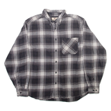 WOOLRICH Mens Shirt Grey Check Long Sleeve L