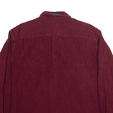 ST JOHN'S BAY Mens Plain Shirt Maroon Long Sleeve L