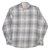 REDHEAD Mens Shirt Grey Check Long Sleeve M