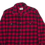 JACHS Mens Shirt Red Check Long Sleeve L