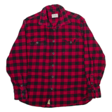 JACHS Mens Shirt Red Check Long Sleeve L