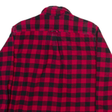JACHS Mens Shirt Red Check Long Sleeve L