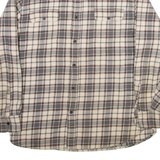 JACHS Mens Shirt Cream Check Long Sleeve L