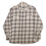 JACHS Mens Shirt Cream Check Long Sleeve L