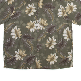BATIK BAY Mens Hawaiian Shirt Grey Floral L