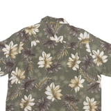 BATIK BAY Mens Hawaiian Shirt Grey Floral L