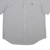 RALPH LAUREN Mens Shirt Grey Striped XL