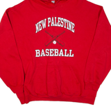 GILDAN New Palestine Baseball Mens Red Hoodie USA XL