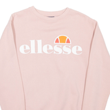 ELLESSE Womens Sweatshirt Pink Crewneck UK 8