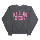 CHAMPION Womens Sweatshirt Grey USA S