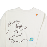 LEVI'S Womens Sweatshirt White S