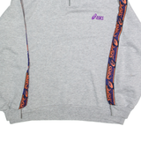 ASICS Womens Sweatshirt Grey 1/4 Zip M