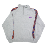 ASICS Womens Sweatshirt Grey 1/4 Zip M