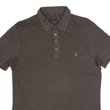 ALL SAINTS Mens Polo Shirt Brown M