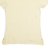 TOMMY HILFIGER Womens Polo Shirt Yellow Striped L
