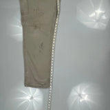 Carhartt Carpenter Trousers - 34W 34L Beige Cotton