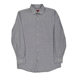 Hugo Boss Checked Shirt - Medium Blue Cotton