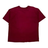 Blank Hanes Single Stitch T-Shirt - Large Burgundy Cotton